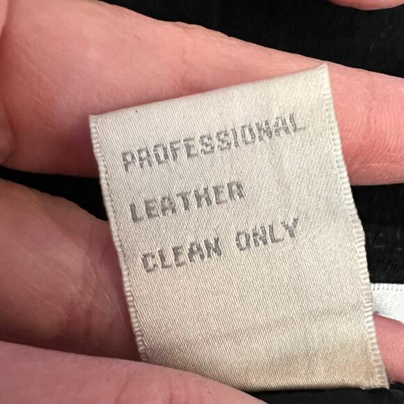 Vintage 90s Lord & Taylor 100% Silky Pig Suede Black High Waist Pencil Skirt 6 - Picture 10 of 11